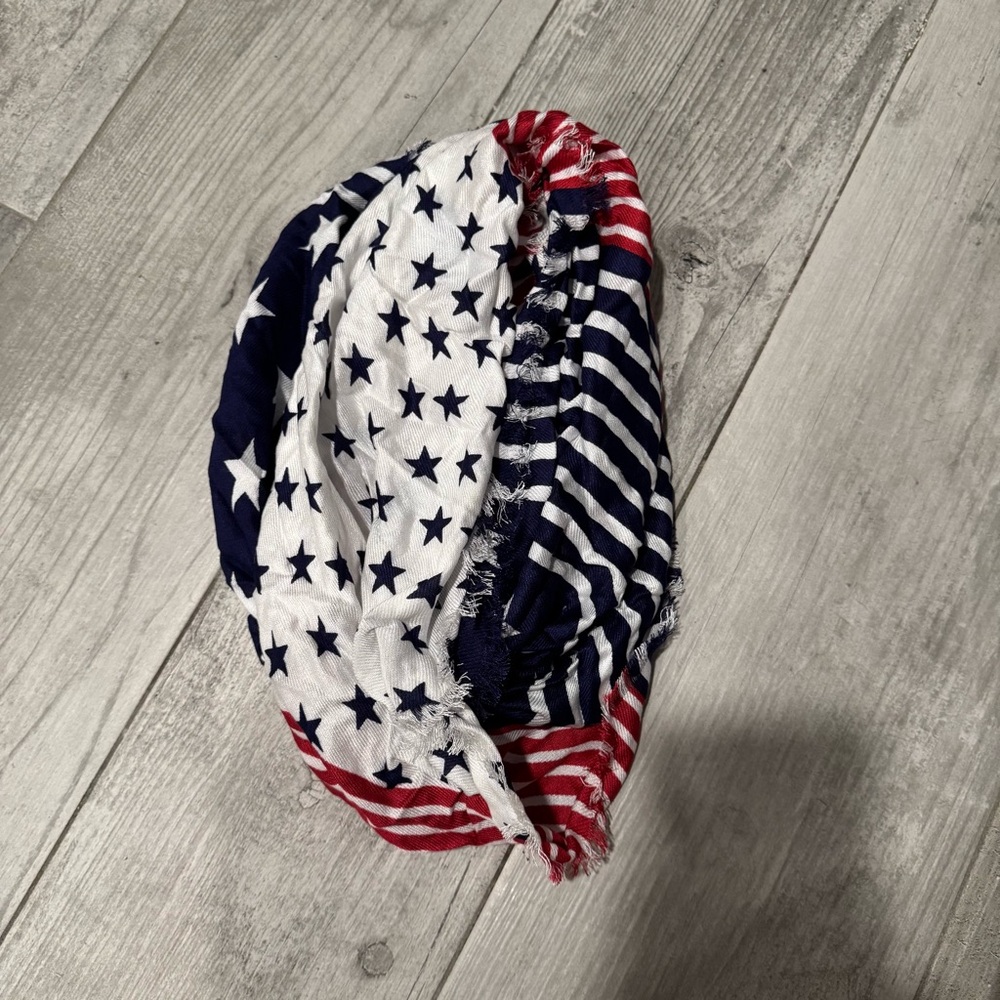 Patriotic Stars and Stripes Women infinity scarf